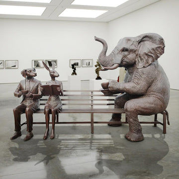 The Elephant Bench of Friendship (Bronze Sculpture)