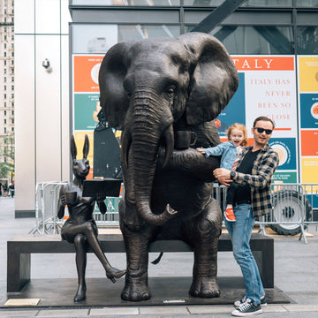 The African Elephant Never Forgot What He Learned and Neither Did Rabbitwoman (Bronze Sculpture)