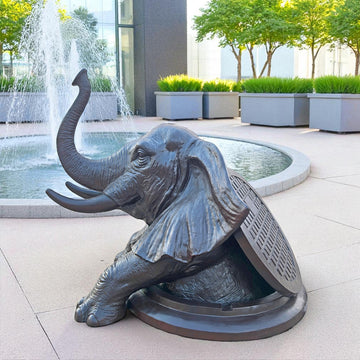 The Elephant Came Out to See the World (Bronze Sculpture, Mid-Size)