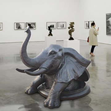 The Elephant Came Out to See the World (Bronze Sculpture, Mid-Size)
