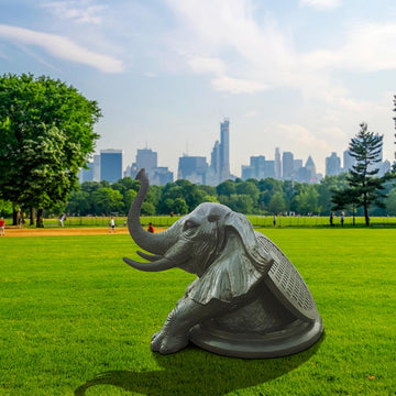 The Elephant Came Out to See the World (Bronze Sculpture, Mid-Size)