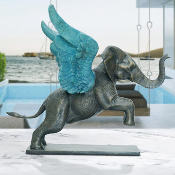 Up, Up and Away Elephant (Bronze Sculpture)
