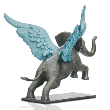 Up, Up and Away Elephant (Bronze Sculpture)