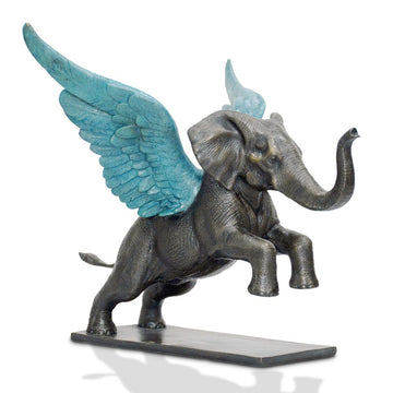 Up, Up and Away Elephant (Bronze Sculpture)