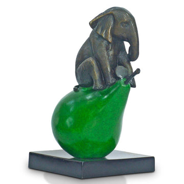 The Elephant Pearfect Just the Way He Was (Bronze Sculpture, Small)