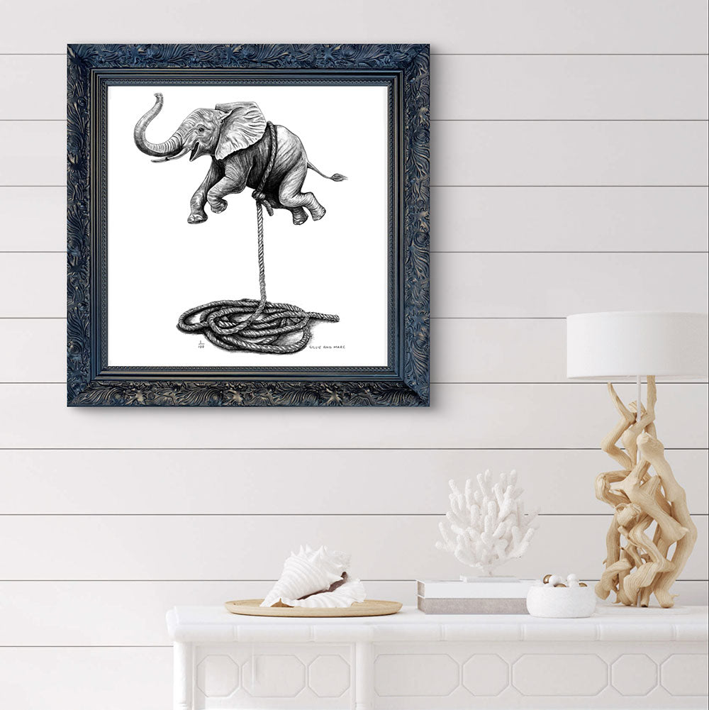 A Study For Elephant on a Rope (Giclee Canvas Print) – Gillie and Marc®