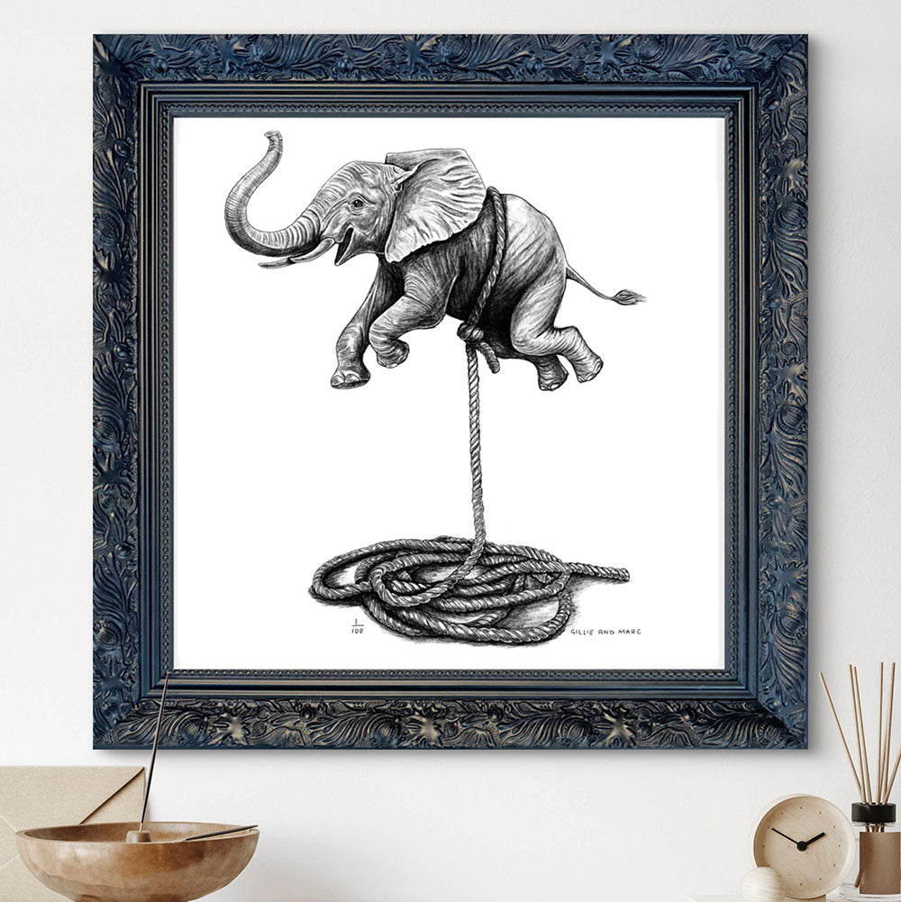 A Study For Elephant on a Rope (Giclee Canvas Print) – Gillie and Marc®