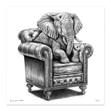 A Study for an Elephant on a Chair (Print)