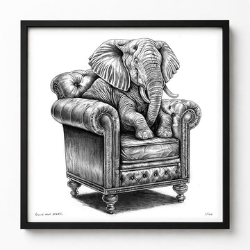 A Study for an Elephant on a Chair (Print)