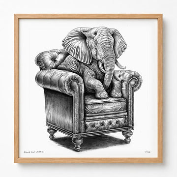 A Study for an Elephant on a Chair (Print)