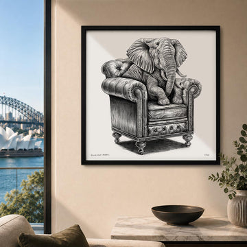 A Study for an Elephant on a Chair (Print)