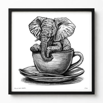 A Study For Elephant In A Cup (Print)