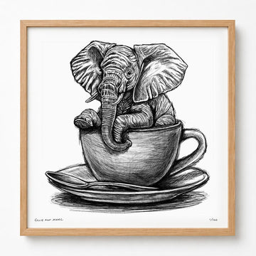 A Study For Elephant In A Cup (Print)