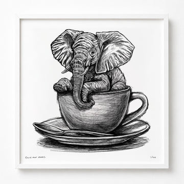 A Study For Elephant In A Cup (Print)