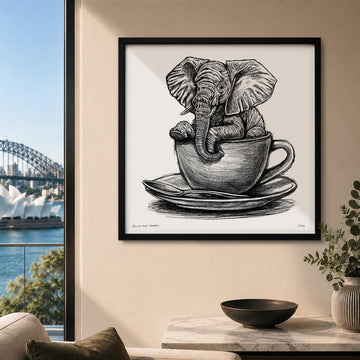 A Study For Elephant In A Cup (Print)