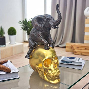 Mankind for Elephants (Bronze Sculpture)