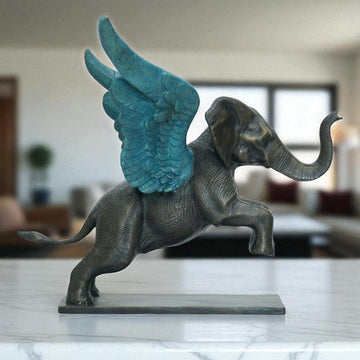 Up, Up and Away Elephant (Bronze Sculpture)