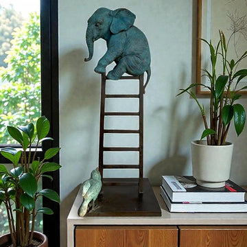 The Elephant Had Love in His Heart (Bronze Sculpture)
