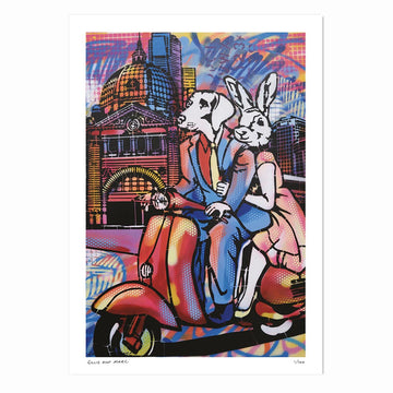 A Ride Down Flinders Street (Print)