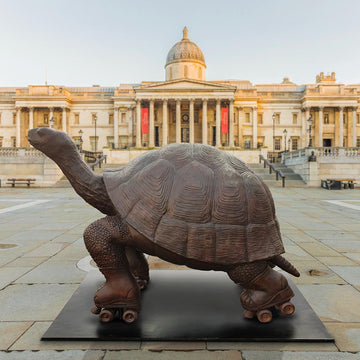 The Galapagos Tortoise Races on Roller Skates (Bronze Sculpture)