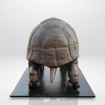 The Galapagos Tortoise Races on Roller Skates (Bronze Sculpture)