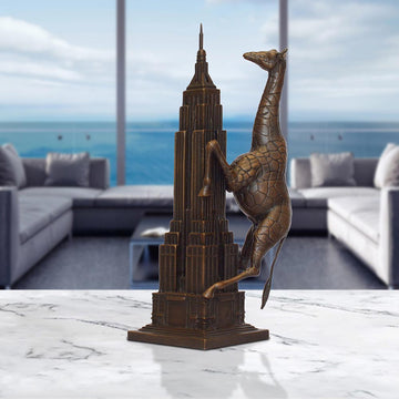 The Giraffe Loved the Empire State Building (Bronze Sculpture, Small)