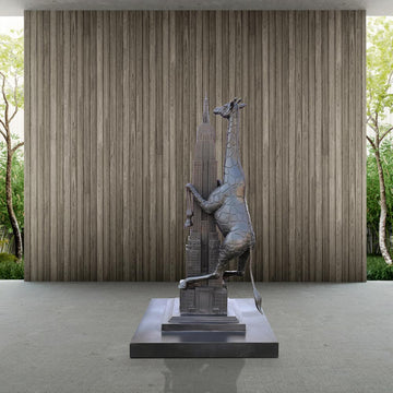 The Huge Giraffe Loved the Empire State Building (Bronze Sculpture, Mid-Size)