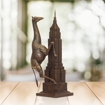 The Giraffe Loved the Empire State Building (Bronze Sculpture, Small)
