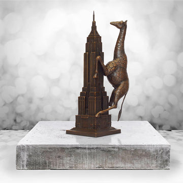 The Giraffe Loved the Empire State Building (Bronze Sculpture, Small)