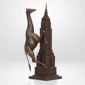 The Giraffe Loved the Empire State Building (Bronze Sculpture, Small)