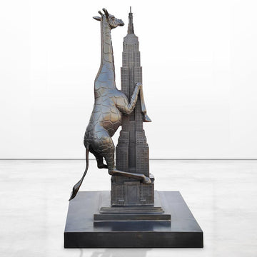 The Huge Giraffe Loved the Empire State Building (Bronze Sculpture, Mid-Size)