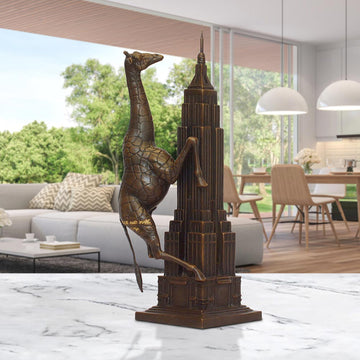 The Giraffe Loved the Empire State Building (Bronze Sculpture, Small)