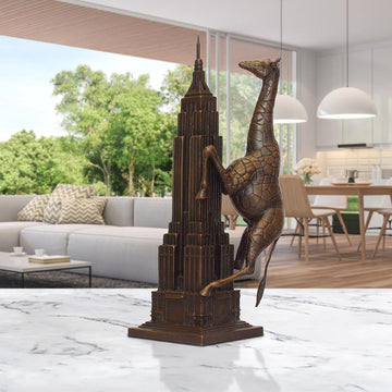 The Giraffe Loved the Empire State Building (Bronze Sculpture, Small)