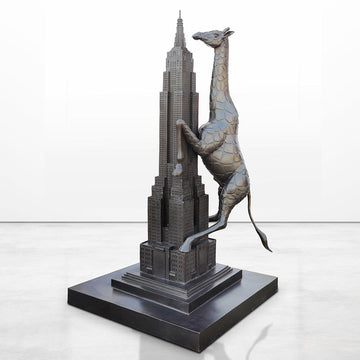 The Huge Giraffe Loved the Empire State Building (Bronze Sculpture, Mid-Size)