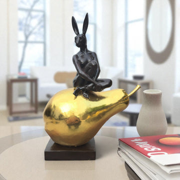 She Was Pearfectly Golden (Bronze Sculpture)