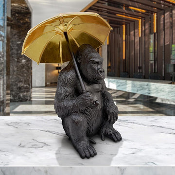Gorilla Under Cover (Bronze Sculpture, Small)