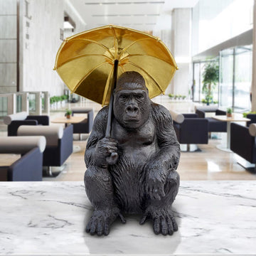 Gorilla Under Cover (Bronze Sculpture, Small)