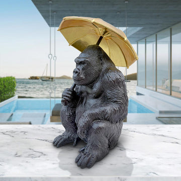 Gorilla Under Cover (Bronze Sculpture, Small)