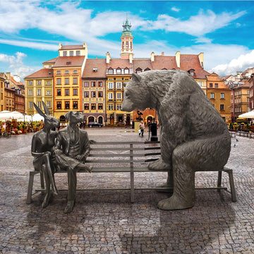 The Grizzly Bear Bench of Friendship (Bronze Sculpture)