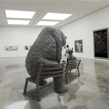 The Grizzly Bear Bench of Friendship (Bronze Sculpture)