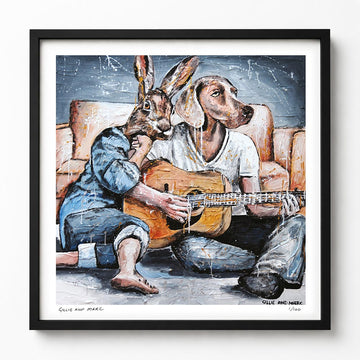 Who Draws the Crowd and Plays so Loud, Baby It's the Guitar Man (Print)
