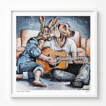 Who Draws the Crowd and Plays so Loud, Baby It's the Guitar Man (Print)