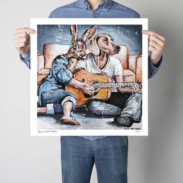 Who Draws the Crowd and Plays so Loud, Baby It's the Guitar Man (Print)