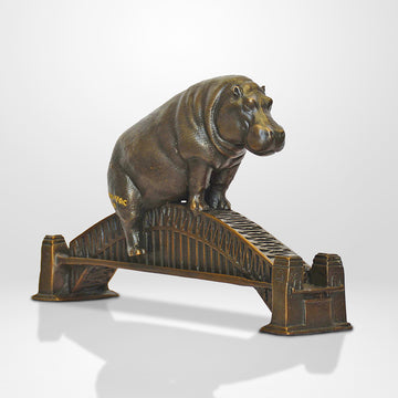 The Hippo Loved the Sydney Harbour Bridge (Bronze Sculpture, Small)