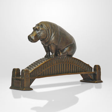 The Hippo Loved the Sydney Harbour Bridge (Bronze Sculpture, Small)