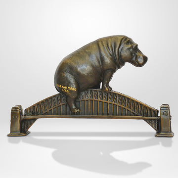 The Hippo Loved the Sydney Harbour Bridge (Bronze Sculpture, Small)
