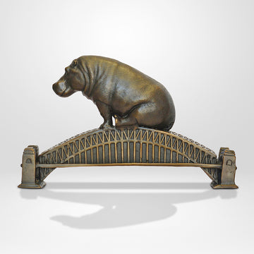 The Hippo Loved the Sydney Harbour Bridge (Bronze Sculpture, Small)