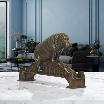 The Hippo Loved the Sydney Harbour Bridge (Bronze Sculpture, Small)
