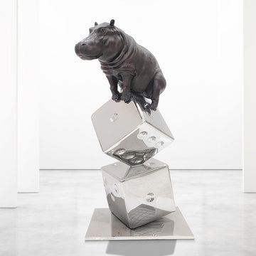 Big Luck of the Hippo (Bronze Sculpture)