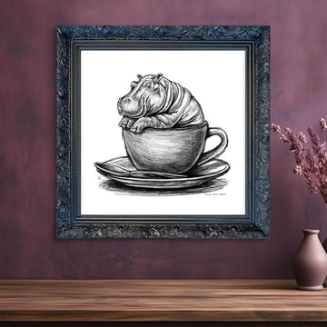 A Study for Hippo in a Cup (Giclee Canvas Print)
